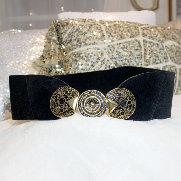 ⭐?1980\'s Coin Western Boho~Vintage~Omega~Leather~Metal~ Belt 25\